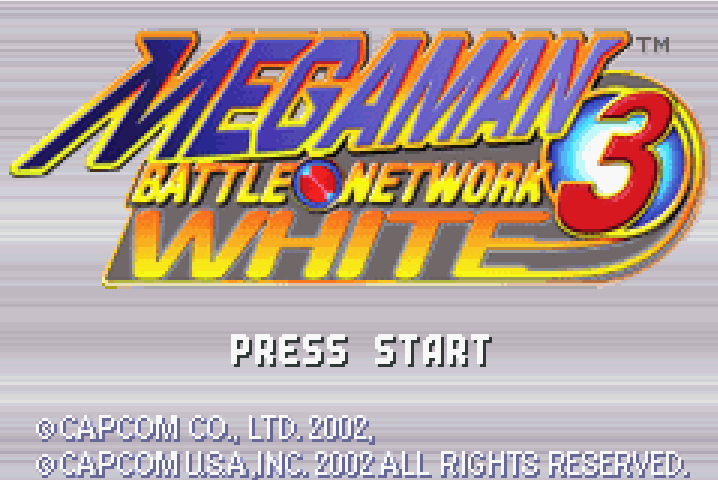 Mega Man Battle Network 3  White Version Title Screen